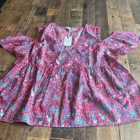 Women’s Lucky Brand XL off the shoulder Shirt NWT - Picture 1 of 8